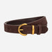 Belt with Circular Buckle for Everyday Wear And Style - Coffee