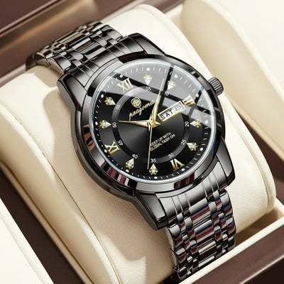 Watch Premium With Diamond Markers And Day Date Display - WO2MEN