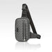 Chest Bag Plaid Zipper Crossbody Style Compact - Black