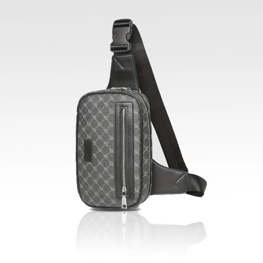 Chest Bag Plaid Zipper Crossbody Style Compact