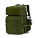 Mens 45L Molle Backpack for Outdoor Hiking Bottle Stand - Green