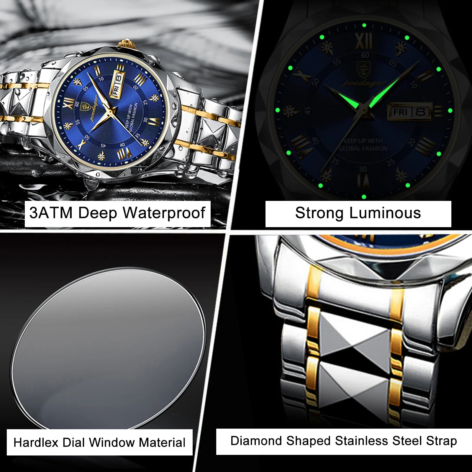 Artisan Dial Timepiece With Luminous Roman Indices Lux