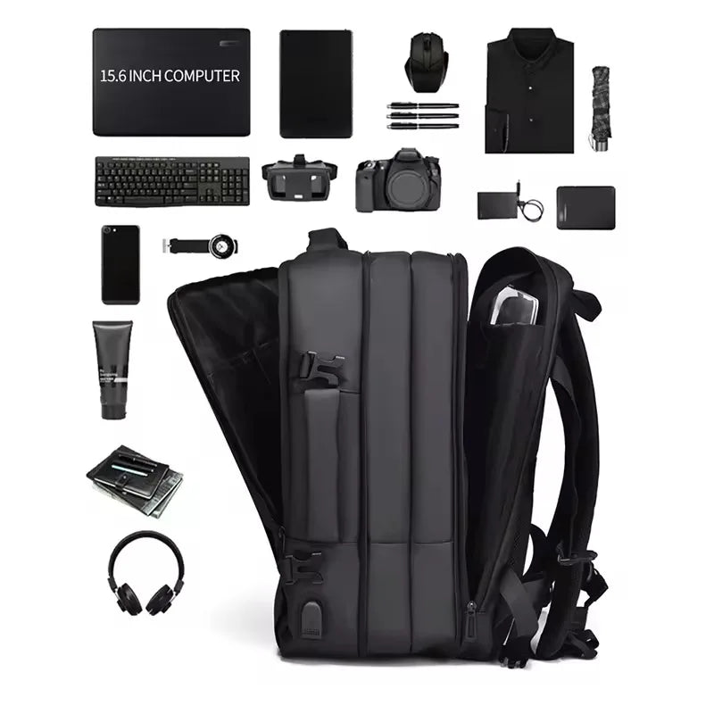 Backpack with Expanding Design for Tech Travel Everyday - WO2MEN