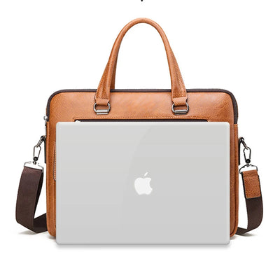 Business Briefcase Bag with Front Pockets for Laptop