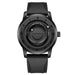 Planet Design Floating Magnetic Pointer Watch - Black Silicone