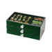 Three Drawer Desktop Jewelry Organizer With Clear Lid - Green