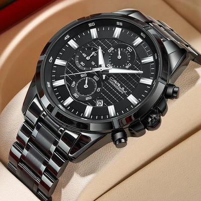 Artisan Chronograph Timepiece With Grid Dial Signature