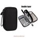 Compact Double Layer Travel Cable Organizer Case Elite - Black