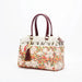 Refined Jacquard Motif Bowling Handbag with Tassel - A
