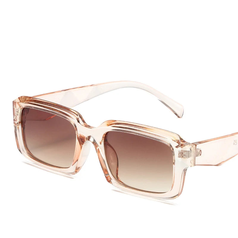 Rectangular Sunglasses Gradient Lenses UV400 Protection - Champagne Tea