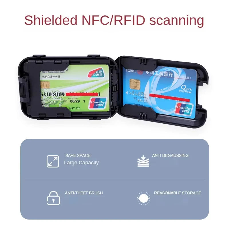 Slim Wallet RFID Blocking with Removable Money Clip