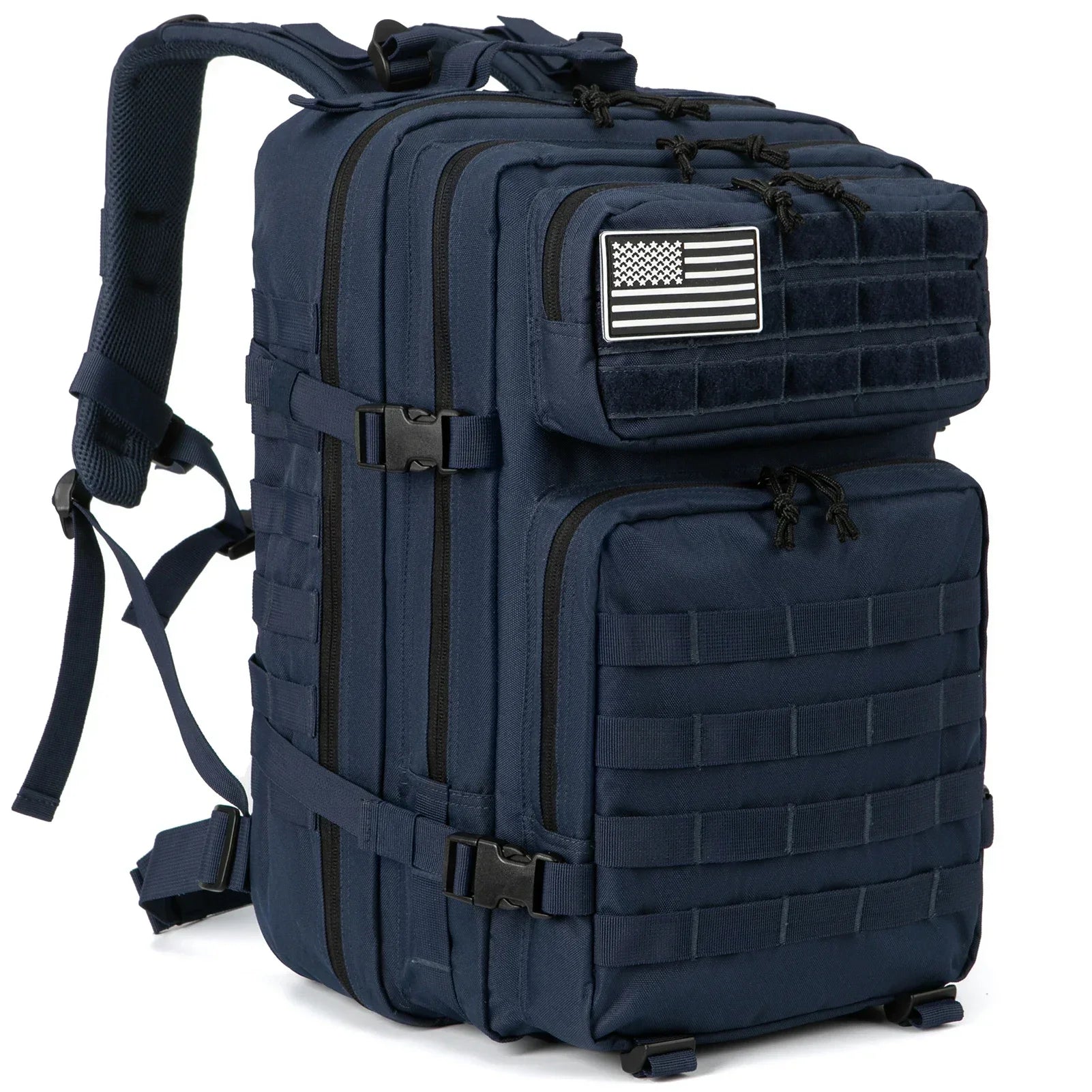 Rugged Outdoor Tactical Backpack with MOLLE System - Blue
