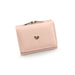 Petite Heart Clasp Wallet for Cards and Coins Elegance - Pink