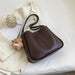 High End Texture Large Capacity Bucket Bag Everyday - Coffee