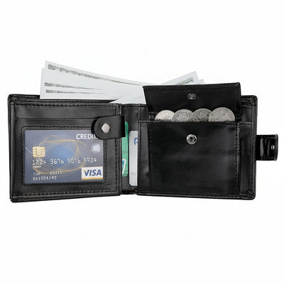 Wallet With Zipper and Card Slots Compact Organizer - WO2MEN
