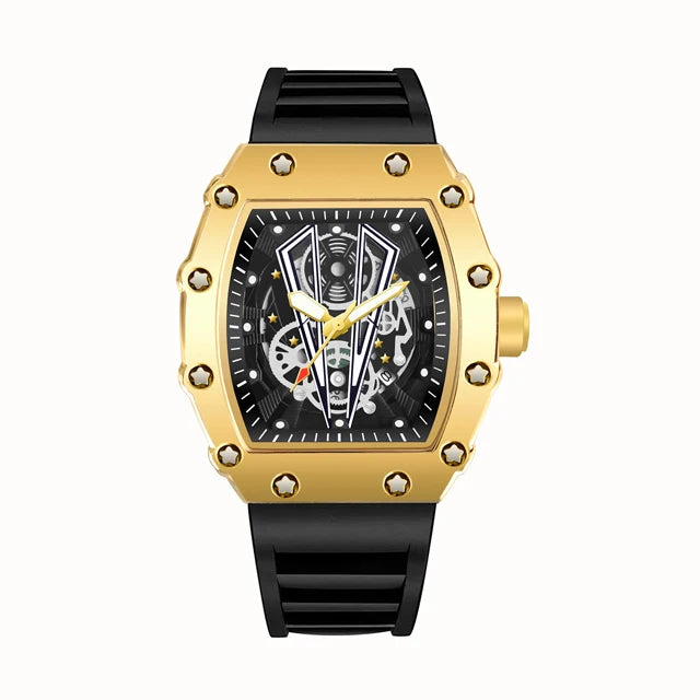 Skeleton Dial Watch with Multifunction Mechanism