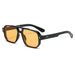 Sunglasses Double Bridge UV400 Eyewear - Black Orange