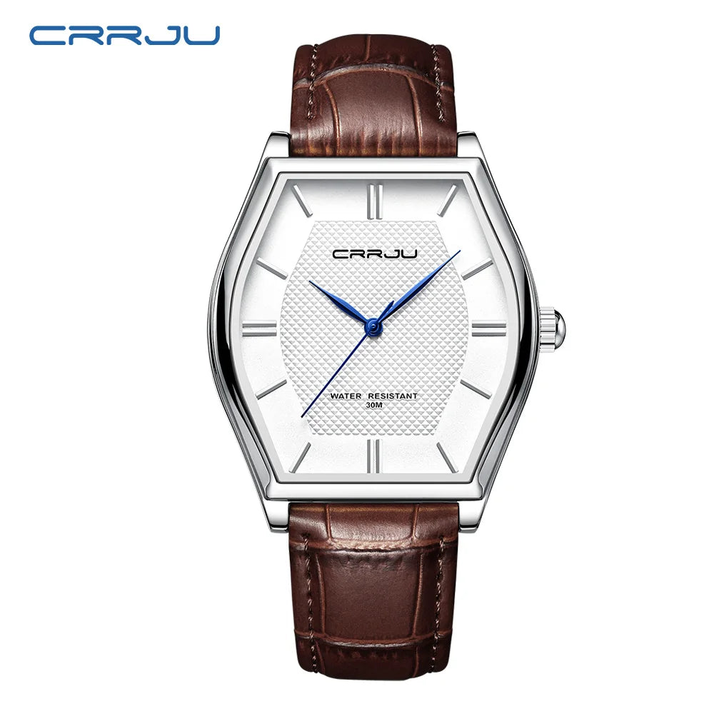 Tonneau Form Timepiece With Classic Band For Dailywear