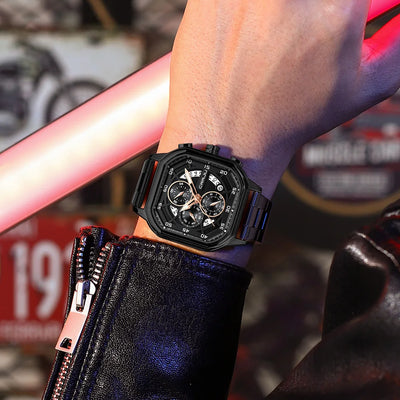 Contour Square Chronograph Timepiece With Subdials
