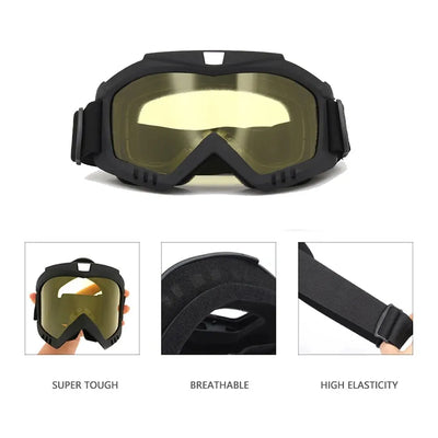 Motorcycle Goggle with Mirrored Lens for Outdoor Sports