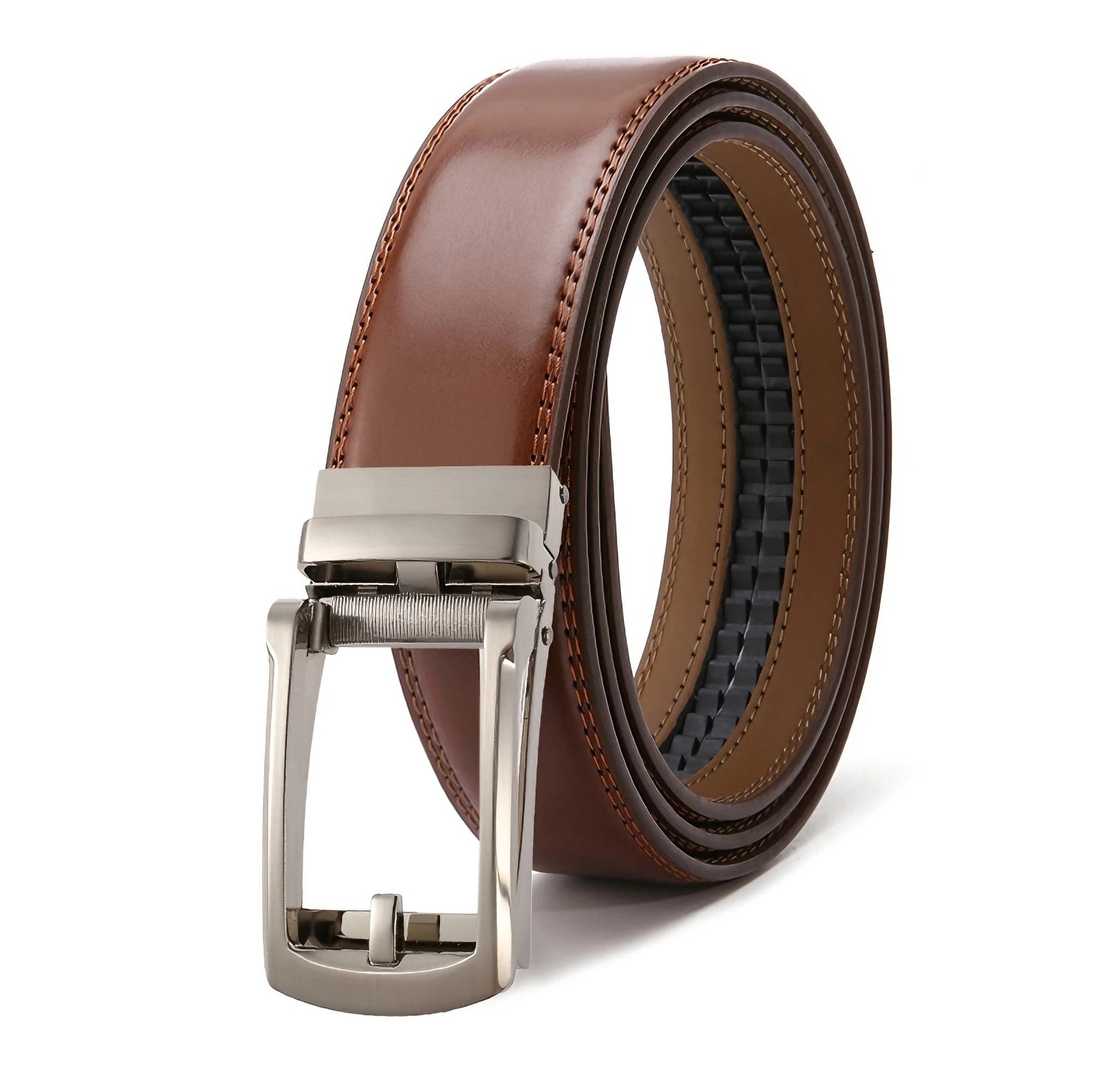 Belt with automatic Buckle Solid Strap High Quality