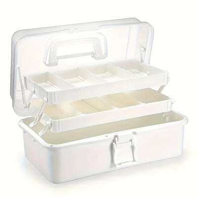 3 Layer Craft Organizer Case with Adjustable Dividers