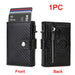 RFID Wallet With Airtag Pocket And Slim Card Holder - Carbon Black