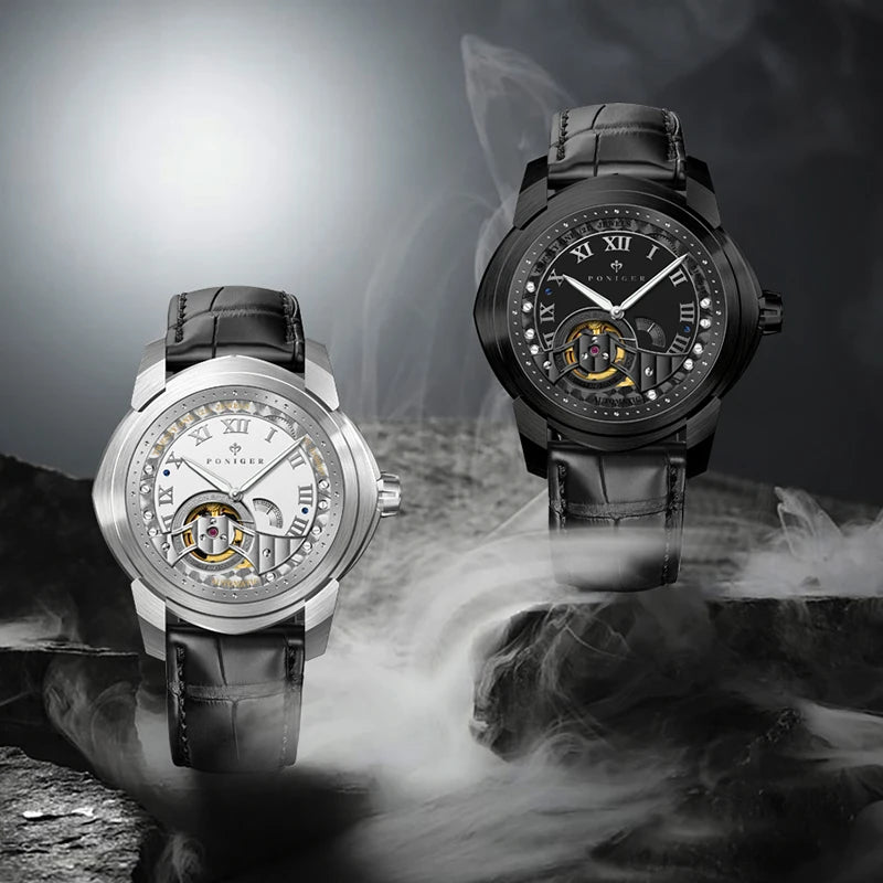 Skeleton Tourbillon Mechanical Wristwatch Automatic