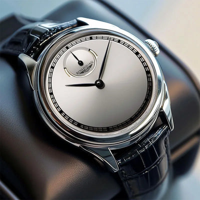 Refined Minimal Timepiece With Subdial Accent Profile