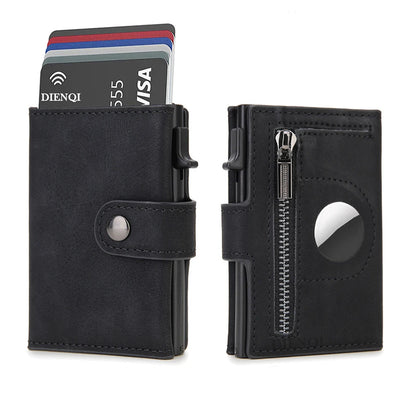 Compact Wallet with Airtag Pocket and RFID Security - WO2MEN