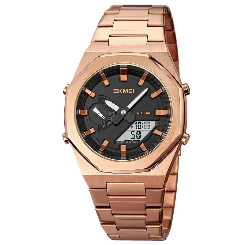 Stainless Steel Quartz Wristwatch for Men Digital