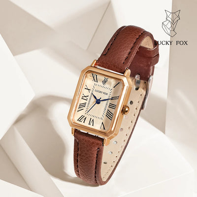 Retro Square Dial Wristwatch With Roman Numerals Grace