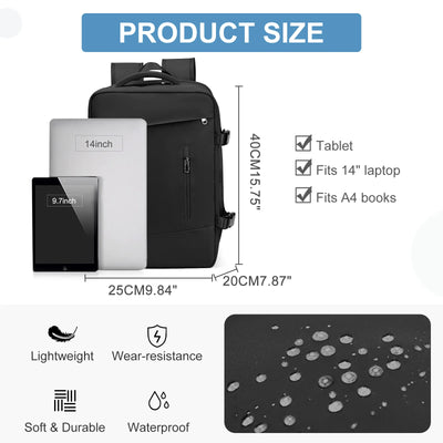 Travel Backpack with Multiple Pockets for Laptop