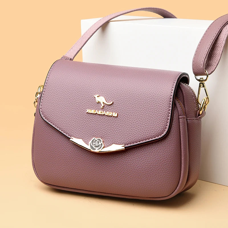 Elegant Shoulder Bag Crossbody Purse Zipper Closure