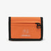 Compact Trifold Card Wallet With Zipper Closure - Orange
