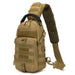 Outdoor Crossbody Bag for Travel And Hiking Chest Pack - Khaki