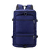 Waterproof Travel Backpack with Luggage Strap System - Navy Blue