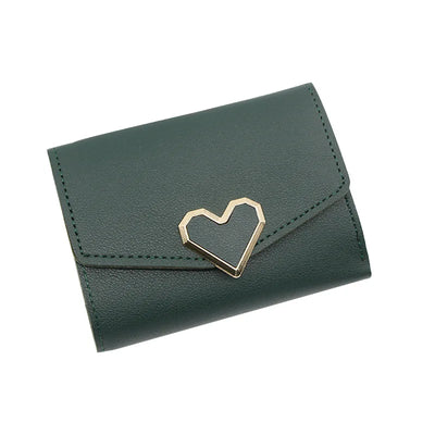 Wallet with Heart Clasp Threefold Card Holder Everyday - WO2MEN