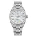 Classic Round Watch Textured Dial Luminous Hands - White Mop