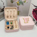 Initial Letter Jewelry Storage Box Travel Organizer - F