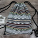 Backpack Drawstring Ethnic Pattern Bag Boho Chic - No V5
