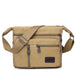 Canvas Crossbody Bag Multi Pocket - Khaki