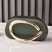 Clutch with Curved Metal Handle Shoulder Bag Evening - Green