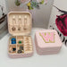 Initial Letter Jewelry Storage Box Travel Organizer - W