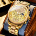 Chronograph Wristwatch with Moon Phase and Date - Gold