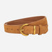 Belt with Circular Buckle for Everyday Wear And Style - Camel