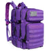 Rugged Outdoor Tactical Backpack with MOLLE System - Purple