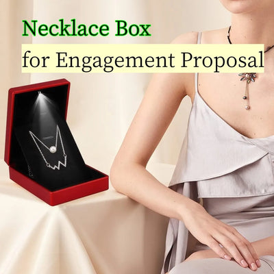 Elegant LED Velvet Jewelry Box for Proposals and Gifts