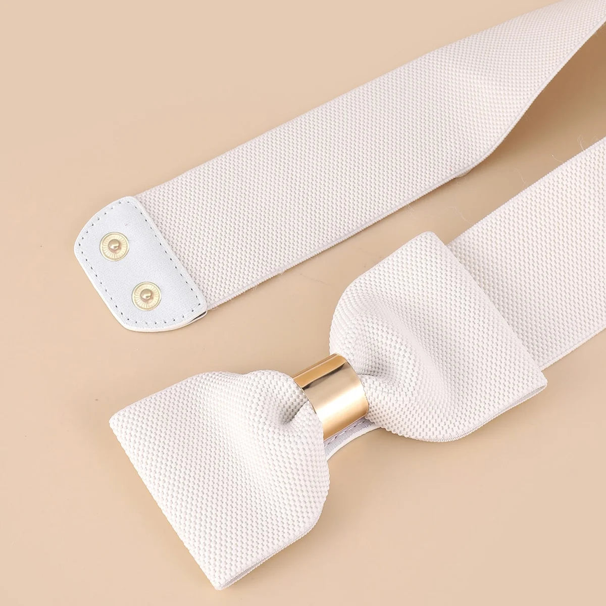 Butterfly Bow Buckle Dress Belt with Stretch Fit