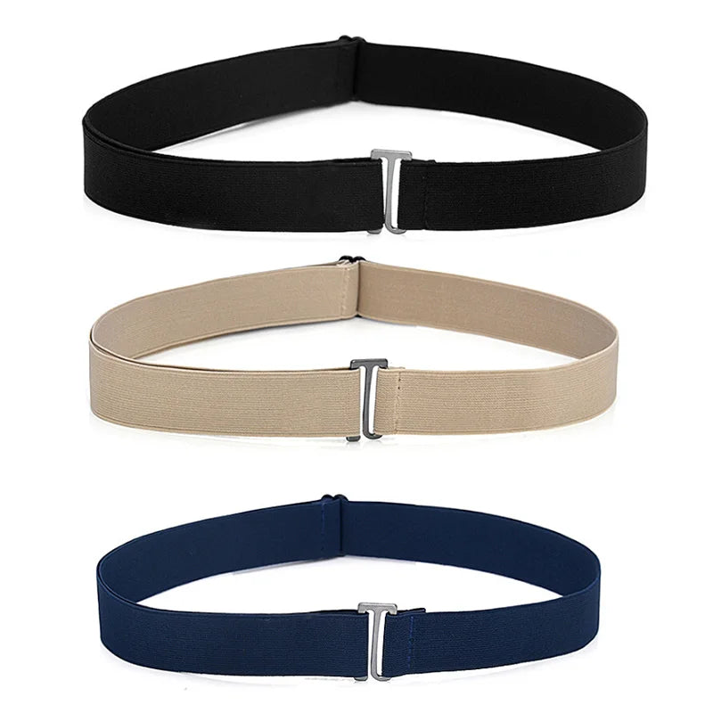 Waistband Women Invisible Belt Buckle Elastic Belt